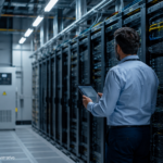 Tecnico monitora asset e infrastrutture in un data center esistente